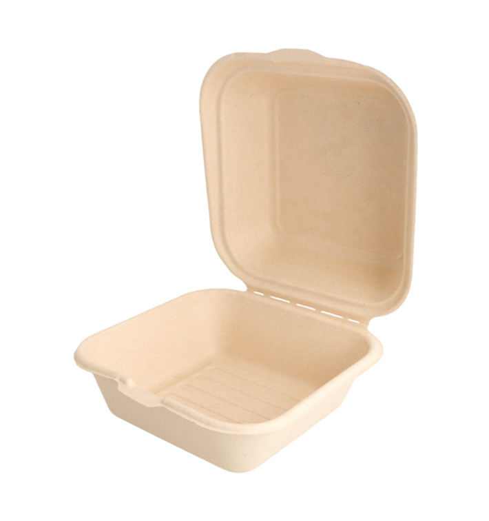 Suikerriet Burger Box 152x152x84mm (600 stuks) Suikerriet Burger Box 152x152x84mm (600 stuks)