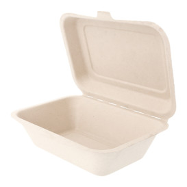 Suikerriet Gescharnierd Container "Menu Box" 13,6x18,2x6,4cm (50 stuks) 