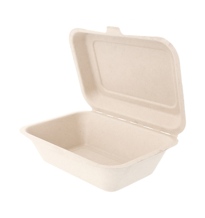 Suikerriet Gescharnierd Container "Menu Box" 13,6x18,2x6,4cm (50 stuks) Suikerriet Gescharnierd Container "Menu Box" 13,6x18,2x6,4cm (50 stuks)
