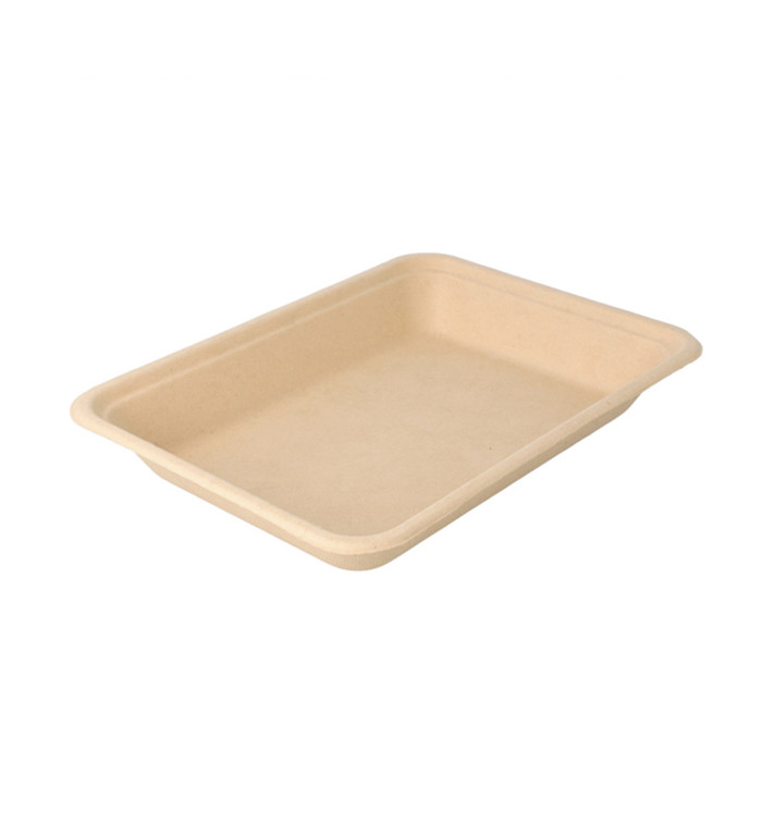 Barquette en Canne à Sucre Naturel 196x147x27mml (50 Utés) Barquette en Canne à Sucre Naturel 196x147x27mml (50 Utés)
