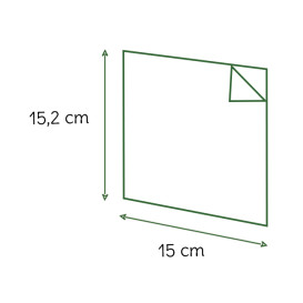 Sachet Ingraissable Ouverture latérale 15x15,2cm Blanc (100 Unités)