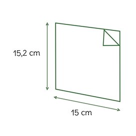Sachet Ingraissable Ouverture latérale 15x15,2cm Naturel (100 Unités)