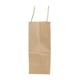 Vlakke Handvat Kraftpapier Zakken 80g/m² 22+10x28cm (50 Stuks)