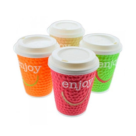 Papieren beker "Enjoen" 9 Oz/270ml Ø8,0cm (1050 stuks)
