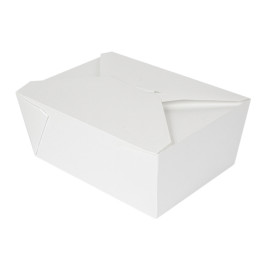 Papieren take-out Container "American" wit 19,7x14x9cm 2880ml (50 stuks) 