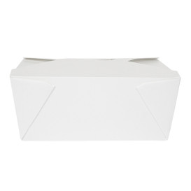 Papieren take-out Container "American" wit 19,7x14x9cm 2880ml (50 stuks) 