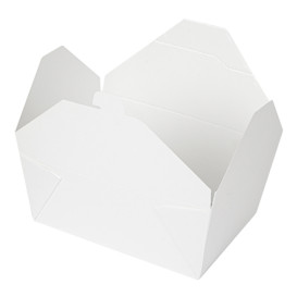 Papieren take-out Container "American" wit 19,7x14x9cm 2880ml (50 stuks) 