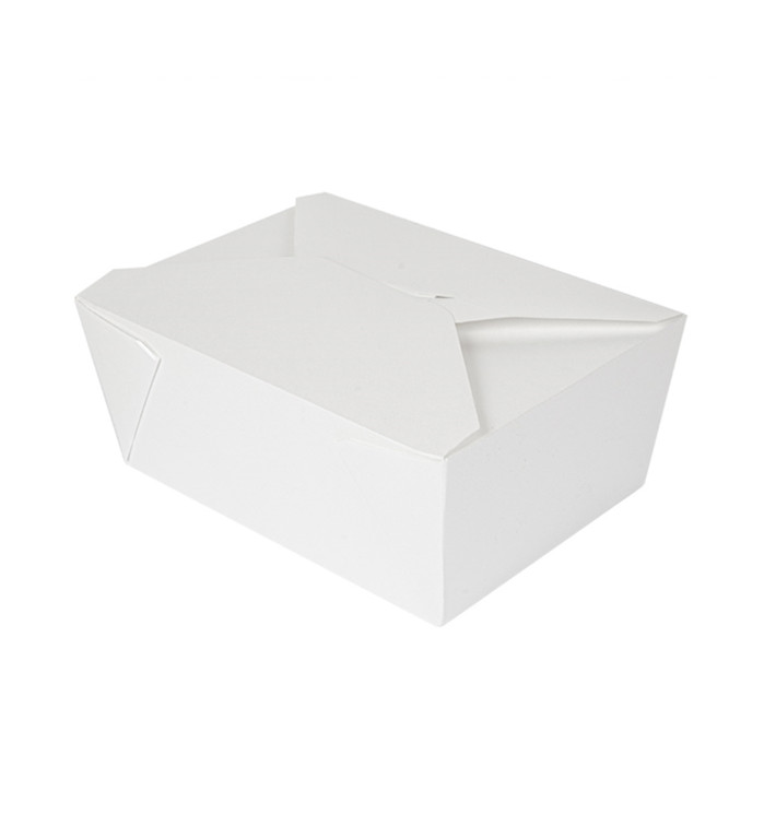 Papieren take-out Container "American" wit 19,7x14x9cm 2880ml (200 stuks) 