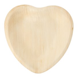 Assiette Coeur Feuilles de Palmier 16,5x16x5x2,5cm (25 Unités)