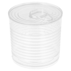 Proeving plastic conservenblik PS transparant 220ml Ø7,4x7cm (20 stuks) 