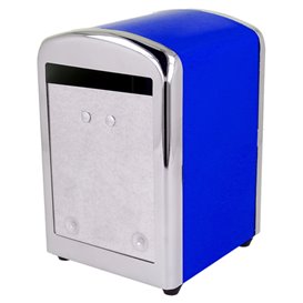 Distributeur à Serviettes Inoxydable Bleu 10,5x9,7x14cm (12 Utés)