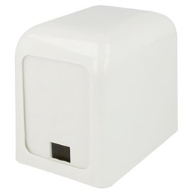 Servet plastic dispenser "Miniservis" wit 15x10x12,5cm (12 stuks)
