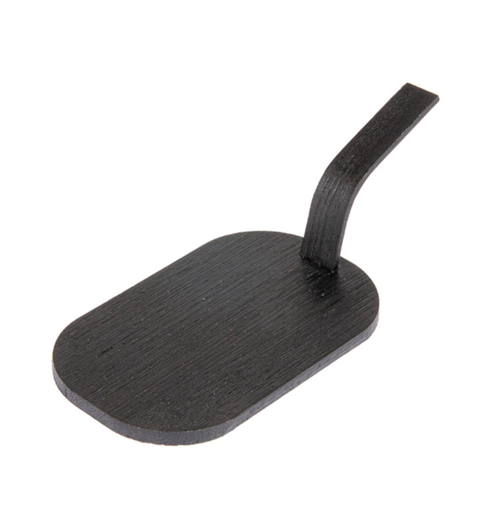 Mini Pelle Bambou Noire Pour Tapas 8x5 cm (100 Utés) Mini Pelle Bambou Noire Pour Tapas 8x5 cm (100 Utés)