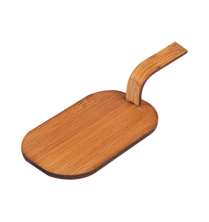 Mini Pelle Bambou Naturel PourTapas 8x5 cm (400 Utés) Mini Pelle Bambou Naturel PourTapas 8x5 cm (400 Utés)