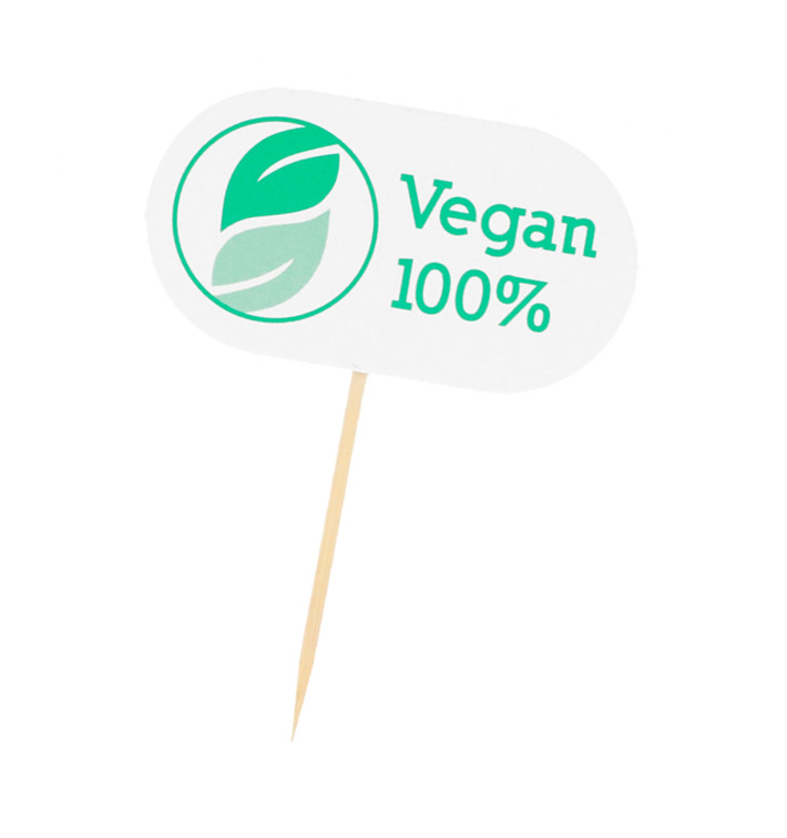Pique Marqueur Vegan 8 cm (100 Utés) Pique Marqueur Vegan 8 cm (100 Utés)