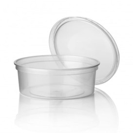 Pot en Plastique Transparent 350ml  Ø11,5cm (50 Utés)