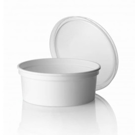 Plastic deli Container wit PP 350ml Ø11,5cm (50 stuks) 