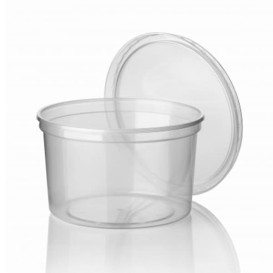 Pot en Plastique Transparent 500ml Ø11,5cm (500 Utés) 