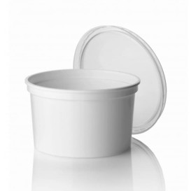Plastic deli Container wit PP 500ml Ø11,5cm (50 stuks)