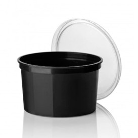 Pot en Plastique Noir 500cc Ø11,5cm (500 Unités)