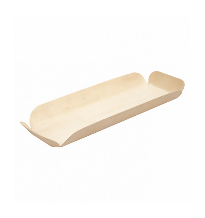Houten steunplateau dienblad Rectangular 22,5x11x3 cm (200 stuks) Houten steunplateau dienblad Rectangular 22,5x11x3 cm (200 stuks)