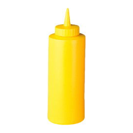 Bouteille pour Sauces Plastique Jaune 360ml (72 Utés)