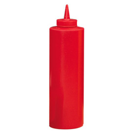 Squeeze saus dispenser plastic rood 720ml (6 stuks) 