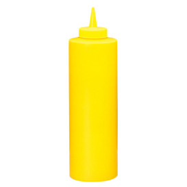 Bouteille pour Sauces Plastique Jaune 720ml (36 Utés)