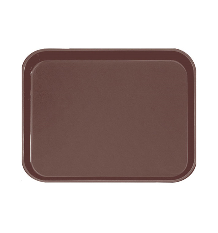 Plastic dienblad Non-Slip bruin 51,0x38,0cm (1 stuk) Plastic dienblad Non-Slip bruin 51,0x38,0cm (1 stuk)