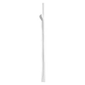 Paille Papier Blanc Emballée Blanc Ø6mm 21cm (6000 Utés)