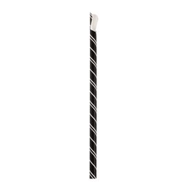 Paille Cuillère Papier Noir Emballée Blanc Ø8mm 21cm (1000 Utés)