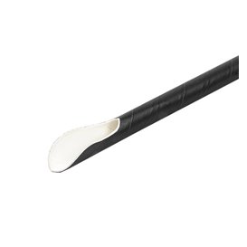 Paille Cuillère Papier Noir Emballée Blanc Ø8mm 21cm (1000 Utés)