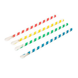 Paille Cuillère Papier Assortiment Ø8mm 21cm (100 Utés)