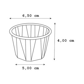 Geplooide Kraft papieren souffle beker 120ml (5000 stuks) 