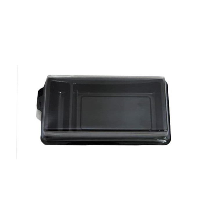 Plastic sushi Container PET zwart 1,48x7,8cm Plastic sushi Container PET zwart 1,48x7,8cm