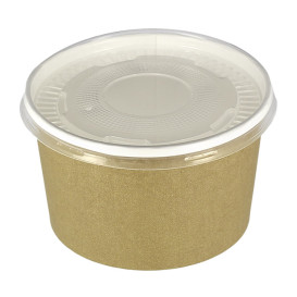 Pot en Carton Kraft avec couvecle PP 16 Oz/473ml (25 Utés)