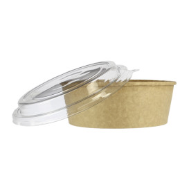 Papieren Container Kraft + RPET Deksel 38 Oz/1120ml (25 stuks) Papieren Container Kraft + RPET Deksel 38 Oz/1120ml (25 stuks)