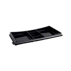 Plastic sushi Container PET zwart 1,99x11,3cm (10 stuks) 