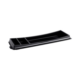 Plastic sushi Container PET zwart 26,3x9,1cm 