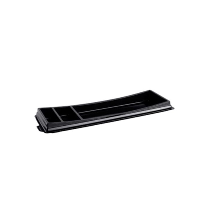 Plastic sushi Container PET zwart 26,3x9,1cm Plastic sushi Container PET zwart 26,3x9,1cm
