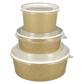 Pot en Carton Kraft avec couvecle PP 19 Oz/550ml (250 Utés)