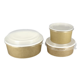 Pot en Carton Kraft avec couvecle PP 19 Oz/550ml (250 Utés)