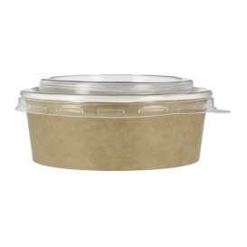 Pot en Carton Kraft avec couvecle PP 19 Oz/550ml (250 Utés)