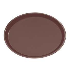 Plateau PP Oval Antidérapant Marron 67,0x55,5cm (6 Utés)