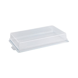 Plastic Deksel voor sushi Container PET 26,3x9,1cm 