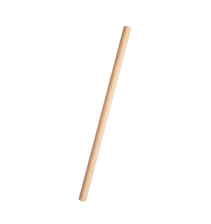 Papieren rechte rietjes Kraft Ø6mm 14cm (250 stuks) Papieren rechte rietjes Kraft Ø6mm 14cm (250 stuks)