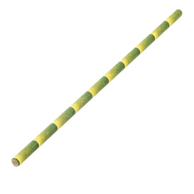 Papieren rechte rietjes bamboe Ø6mm 21cm (3.000 stuks) 