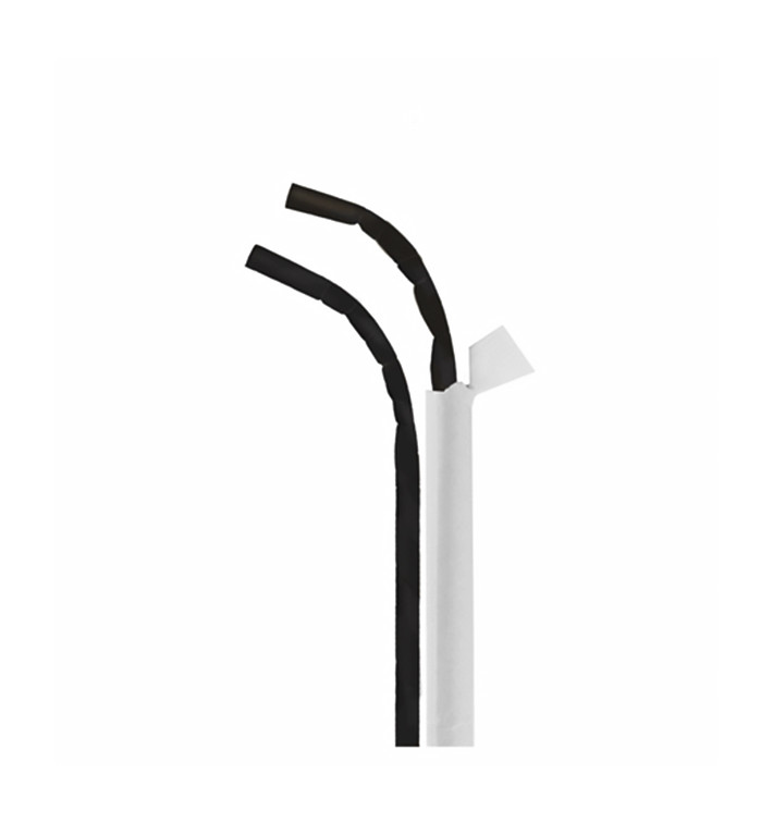 Papieren flexibele rietjes pakket verpakt Ø0,6cm 23cm (3.000 stuks) Papieren flexibele rietjes pakket verpakt Ø0,6cm 23cm (3.000 stuks)