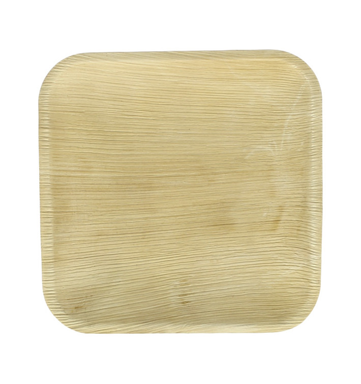 Assiette carrée en Feuilles de Palmier 18x18cm (200 Unités) Assiette carrée en Feuilles de Palmier 18x18cm (200 Unités)