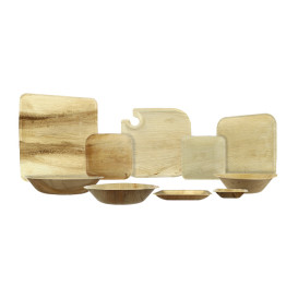 Palm blad mini bord Vierkant 10x10x2,5cm (200 stuks)